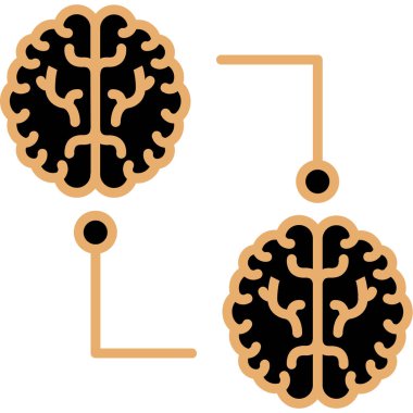 Beyin simgesi, vektör illüstrasyonu