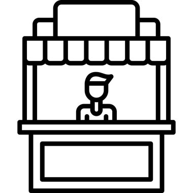 kasiyer simgesi vektör illüstrasyonu