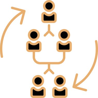 iş yönetimi simgesi, vektör illüstrasyonu