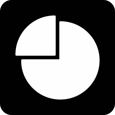 Grafik grafik vektör simgesi. düz biçim tasarım sembolü, piktogram, yuvarlak açılar, siyah arkaplan.