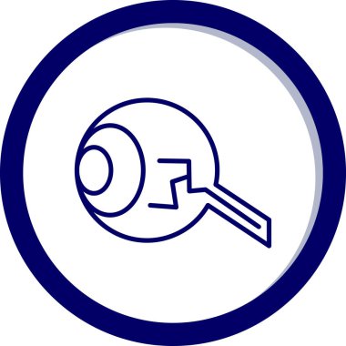 Anahtarı ve duvarında deliği olan bir evin vektör simgesi.