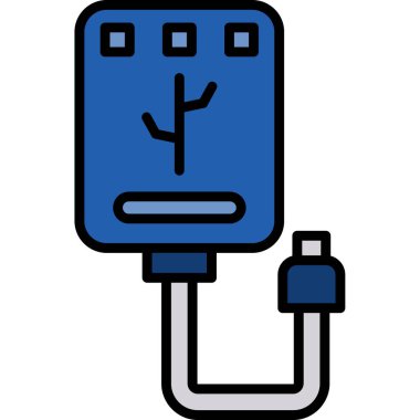 Fiş. Web simgesi basit illüstrasyon