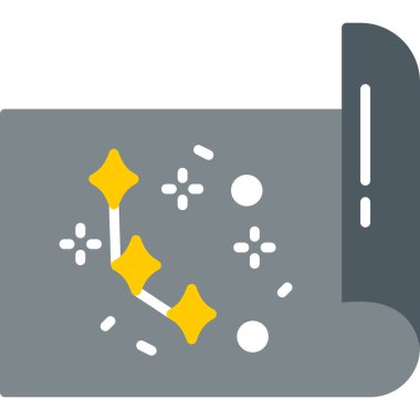 yıldız konfeti dekorasyon simgesi ana hatlarıyla