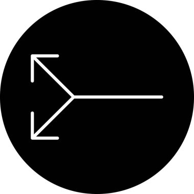 Arkaplanda ok simgesi izole edildi