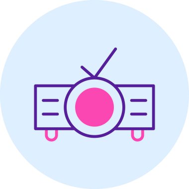 Televizyon. Web simgesi basit illüstrasyon