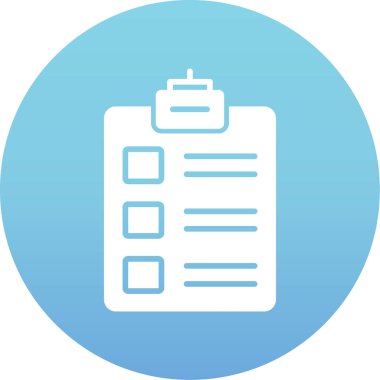 Kontrol listesi. Web simgesi basit tasarım