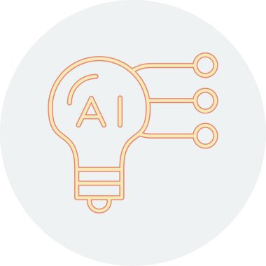 AI simge vektör çizim