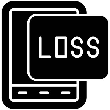 kayıp glyph vektör simgesi tasarımı