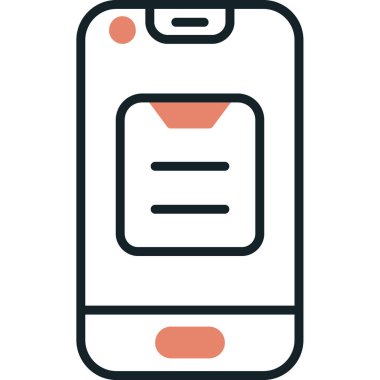 Smartphone Simgesi, vektör illüstrasyonu