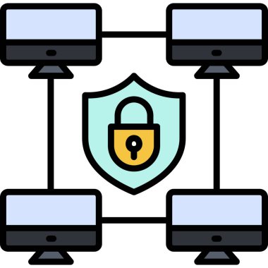 bilgisayar güvenlik simgesi vektörü