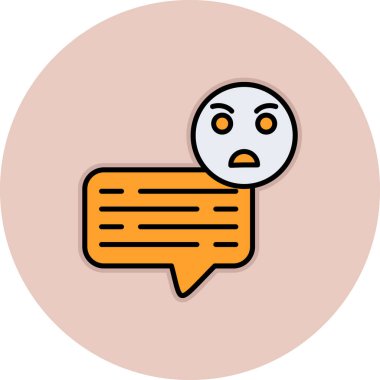 Sohbet balonu mesaj ikonu vektör illüstrasyon tasarımı