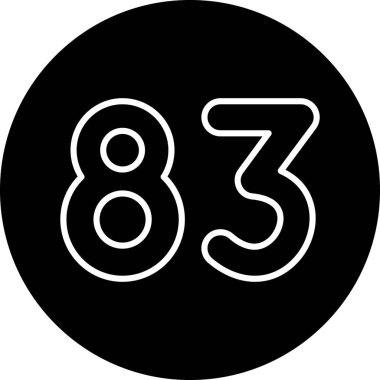 9 7 simgesinin vektör illüstrasyonu