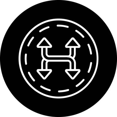 Siyah ve beyaz yuvarlağın vektör çizimi