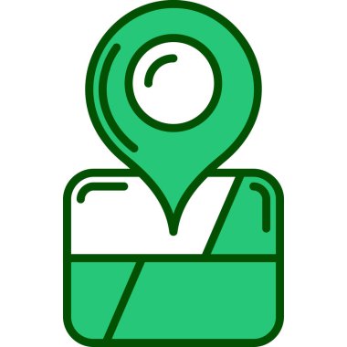 Harita işaretleyici konumu simgesi - taslak biçimi