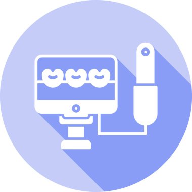 Dişçi diş simgesi düz stil