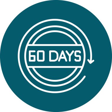 Projeniz için 60 günlük simge, vektör