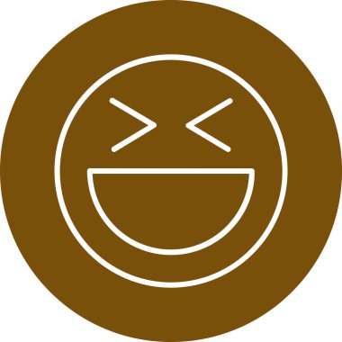 Gülümseme simgesi, vektör illüstrasyonu