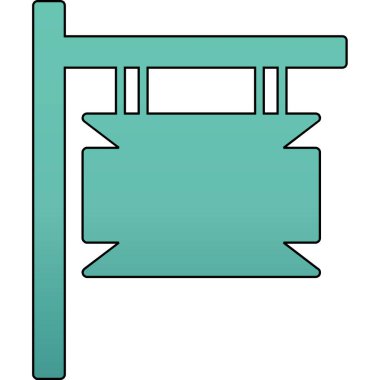 bir yatak simgesinin vektör modern illüstrasyonu