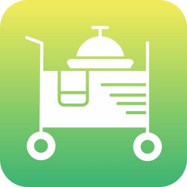 Yeşil ve beyaz bir ikonun vektör illüstrasyonu