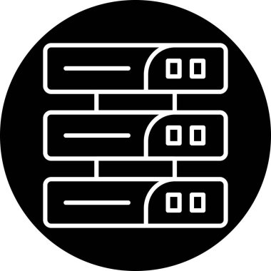 veritabanı. Web simgesi basit illüstrasyon