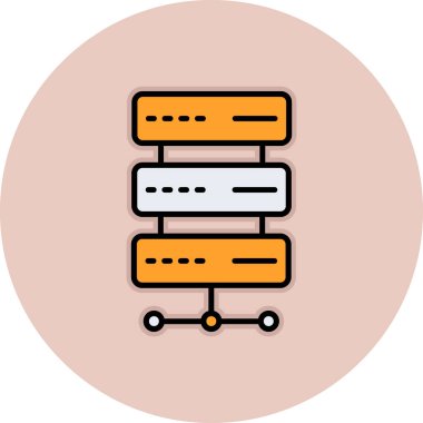 Sunucu. Web simgesi basit illüstrasyon