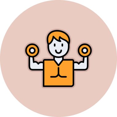 Zincirli bir adamın vektör çizimi