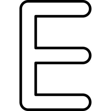 yazı tipi tasarım ögesi e