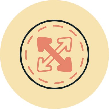 Kırık bir haç simgesinin vektör çizimi