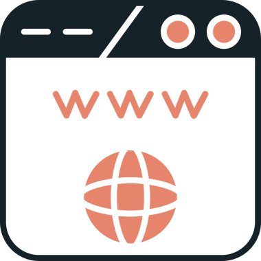Tarayıcı web tarayıcı internet simgesi düz biçimli