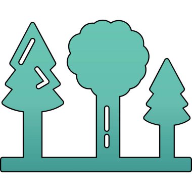 ağaç simgesi vektör illüstrasyonu