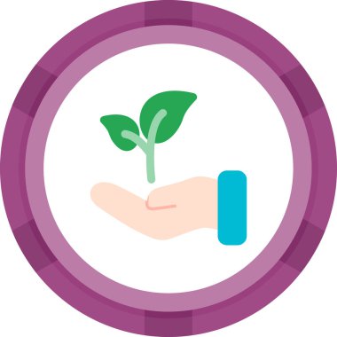 Bitki simgesinin vektör illüstrasyonu