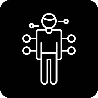 Modern b 'nin vektör illüstrasyonu insanların ikonundan yoksun