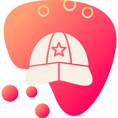 Bir şapka simgesinin vektör çizimi