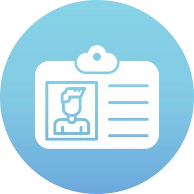 ID kart simgesi vektör illüstrasyonu