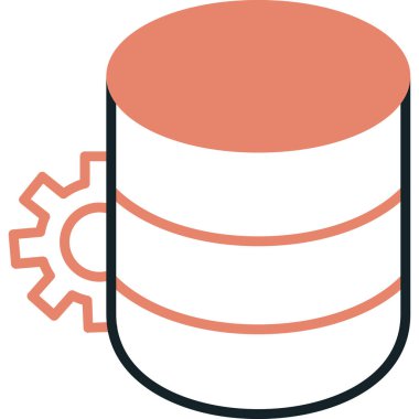 veri merkezi düz vektör simgesi