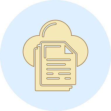 Bulut hesaplama simgesi vektör illüstrasyonu