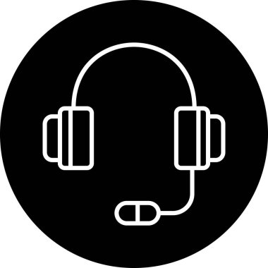 Kulaklık. Web simgesi basit illüstrasyon