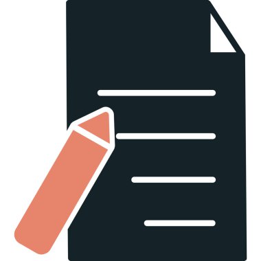 Belge. Web simgesi basit illüstrasyon