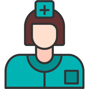 Doktor avatar vektör çizim