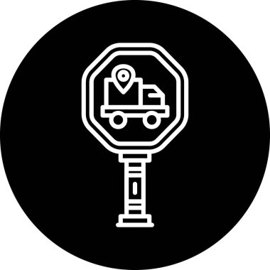 Benzersiz yol simgesi vektörü