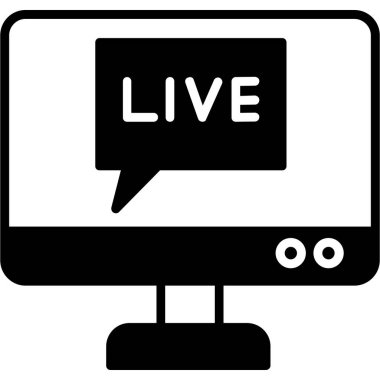 Canlı yayın canlı vektör simgesi