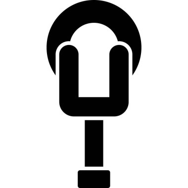 mikrofon web simgesi, vektör çizim