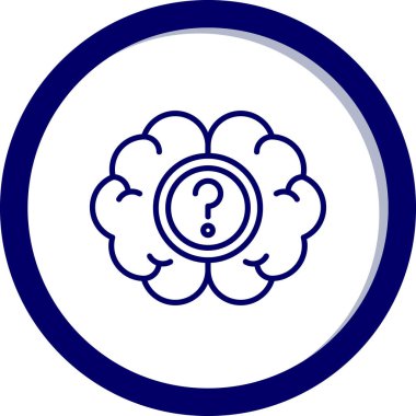 beyin ikonu vektör illüstrasyonu