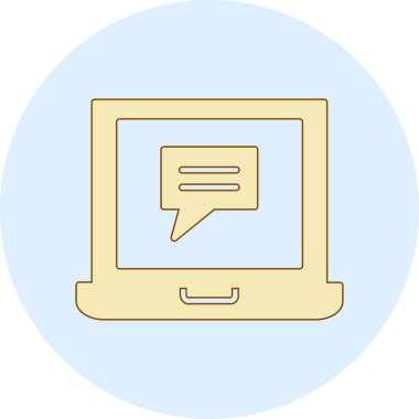 bilgisayar monitörü ile konuşma balonu