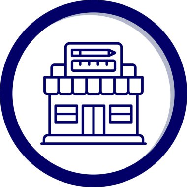 Dükkan. Web simgesi basit illüstrasyon