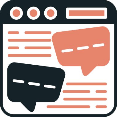 Sohbet iletişim simgesi düz biçimli