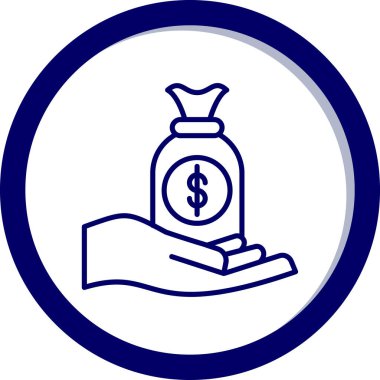 para çantası simgesi, basit tasarım illüstrasyonu