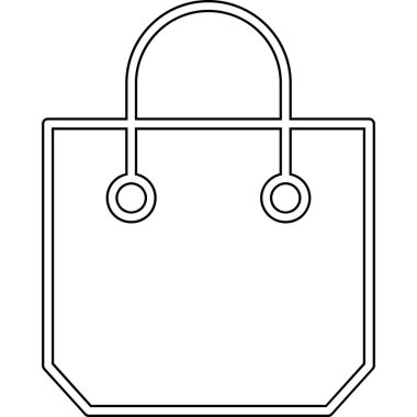 çanta çanta moda simgesi taslak biçimi