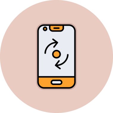 Cep telefonu. Web simgesi basit illüstrasyon