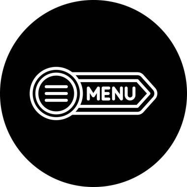 Menü Simgesi Moda Biçiminde İzole Arkaplan